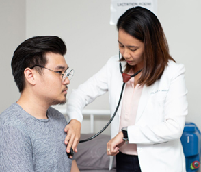 A Shore360, Inc. being examined by a resident doctor of the offshoring company. This is one of the services offered by the company to clients who wants to offshore their business and hire dedicated teams in the Philippines.