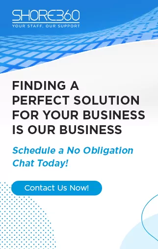A banner that says "Finding a perfect solution for your business is our business" with a call-to-action that says "Schedule a No Obligations Chat Today! , Contact us now!"