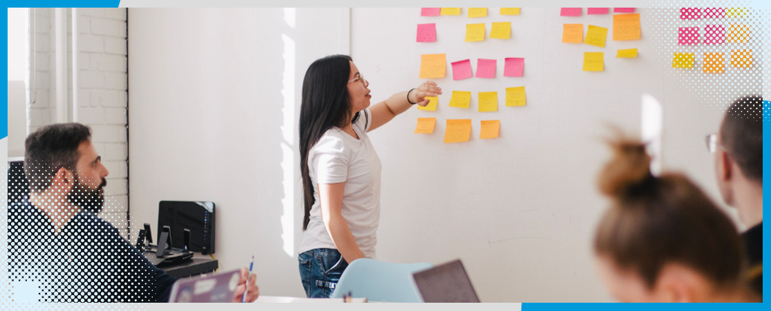 An account manager teaching a bunch of offshore talents