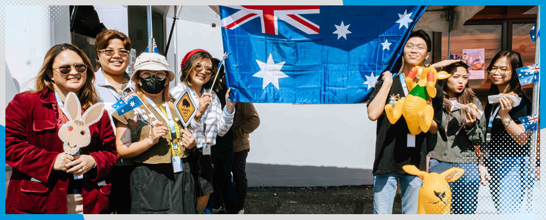 Filipino offshore staff celebrating Australian day in the Philippines